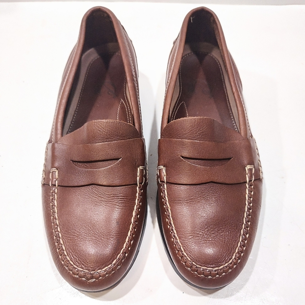 Country Club Custom All Leather Penny Loafer Men's 10 M US Coosa C.C. Tan Brown